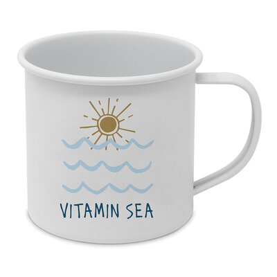 Paperproducts Design Emaille Becher Seaside Sun Happy