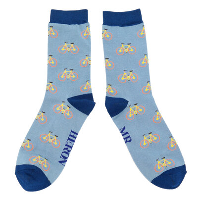 Miss Sparrow Männer-Socken Bamboo Cycling blue