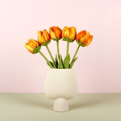 Sjaal met Verhaal Filzblume Tulp Olivia