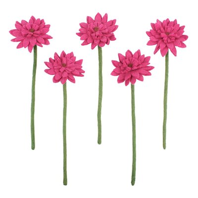 Sjaal met Verhaal Filzblume Gerbera fuchsia