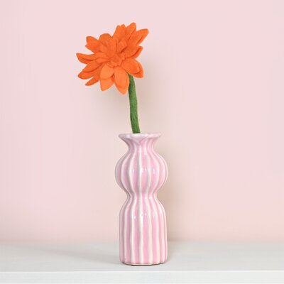 Sjaal met Verhaal Filzblume Gerbera orange