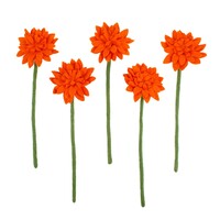 Sjaal met Verhaal Filzblume Gerbera orange