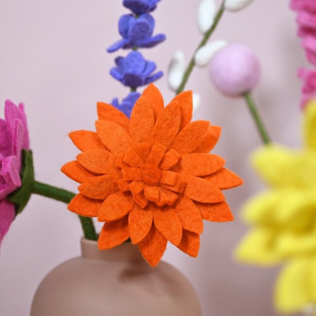 Felt Flower Gerbera white