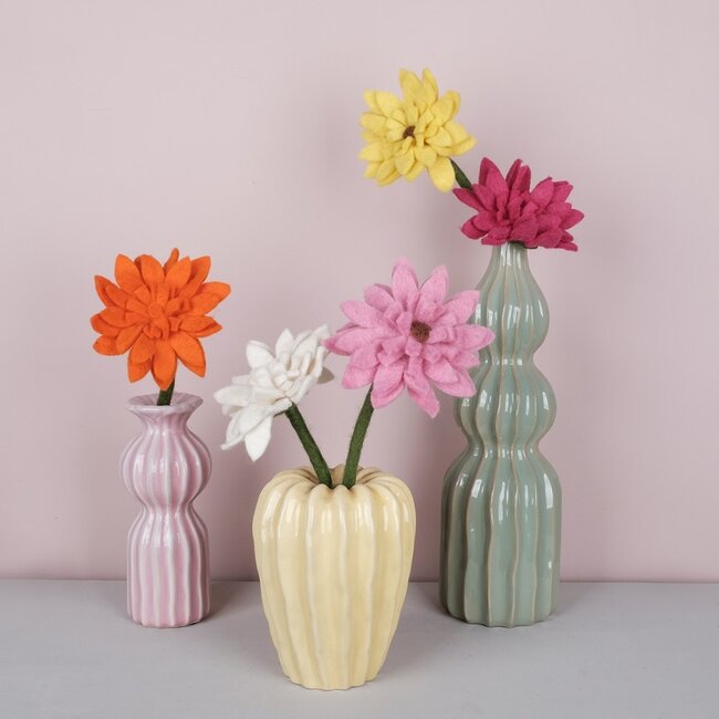 Felt Flower Gerbera white
