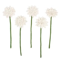 Sjaal met Verhaal Felt Flower Gerbera white