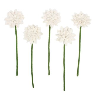 Sjaal met Verhaal Felt Flower Gerbera white