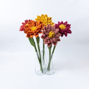 Sjaal met Verhaal Felt Flower Dahlia herfst assorti