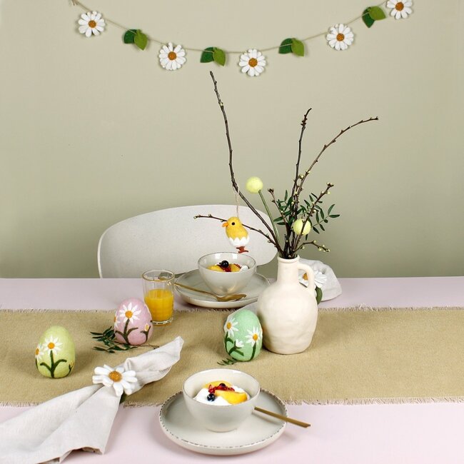 Filz-Serviettenring Margrietjes