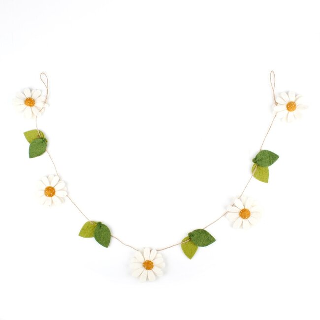 Felt Garland Margrietjes