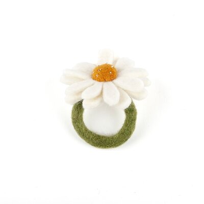 Sjaal met Verhaal Felt Napkin Ring Margrietjes