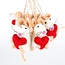 Felt Hanger Muis met Hart red