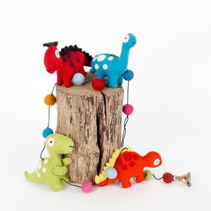 Sjaal met Verhaal Felt Garland Dino