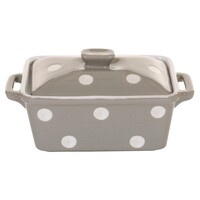 Isabelle Rose Butter Dish Dots beige/white