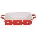 Isabelle Rose Oven Dish Dots red/white small