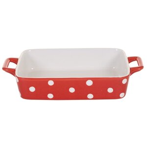 Isabelle Rose Oven Dish Dots red/white small