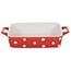 Isabelle Rose Oven Dish Dots red/white small
