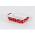 Isabelle Rose Oven Dish Dots red/white  small