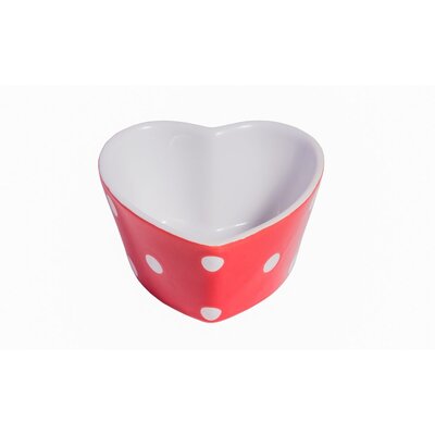 Isabelle Rose Ramekin Heart Dots red/white