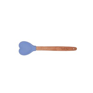 Isabelle Rose Silikon-Holz Löffel Heart 27 cm pastel blue