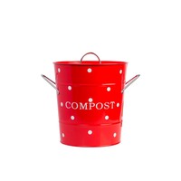 Isabelle Rose Compost Bin red (dots)