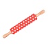 Isabelle Rose Silicone Wooden Rolling Pin Dots red/white 38 cm