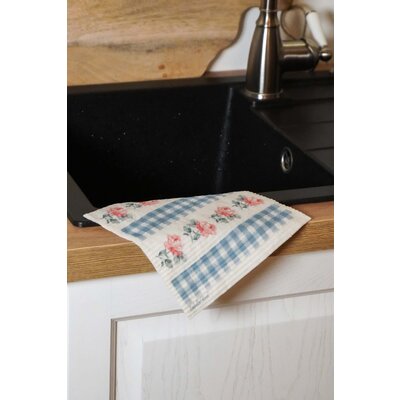 Isabelle Rose Dish Cloth Abby white