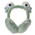 Clayre & Eef Ear Warmers Kids Pluche green