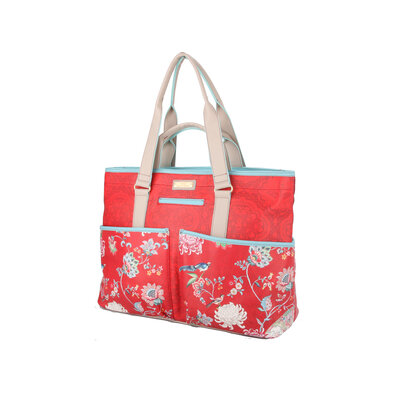 Spark of Happiness Multi Shopper large Ming red