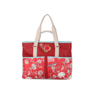 Spark of Happiness Multi Shopper large Ming red
