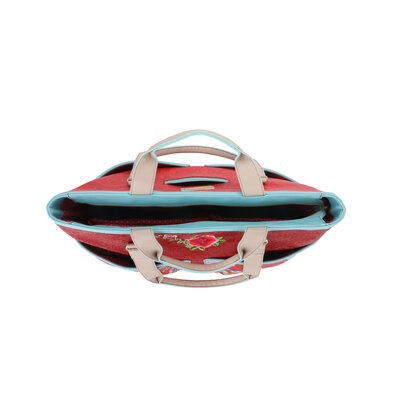 Spark of Happiness Multi Shopper large Ming red