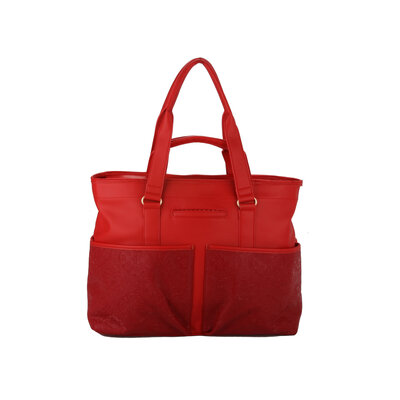 Spark of Happiness Multi Shopper large Ming solid cherry