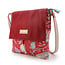 Cross-Shoulder Bag with Flap Ming red