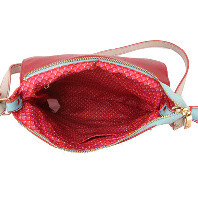 A Spark of Happiness Cross-Soulder Bag with Flap Ming red