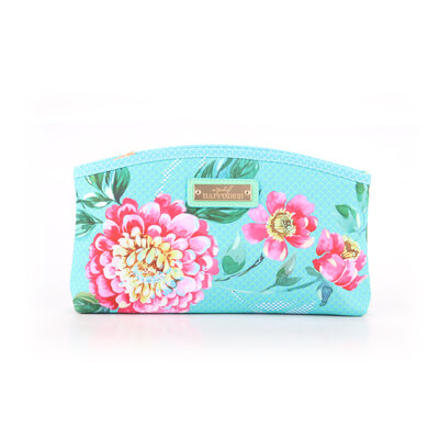 A Spark of Happiness Cosmetic Bag large Dahlia aqua