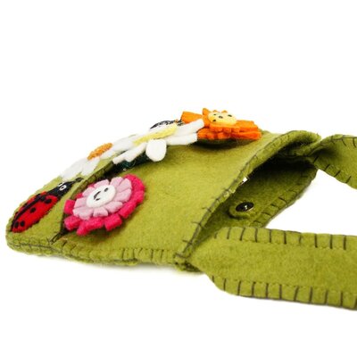 Sjaal met Verhaal Felt Bag with Finger Dolls Insecten & Bloemen