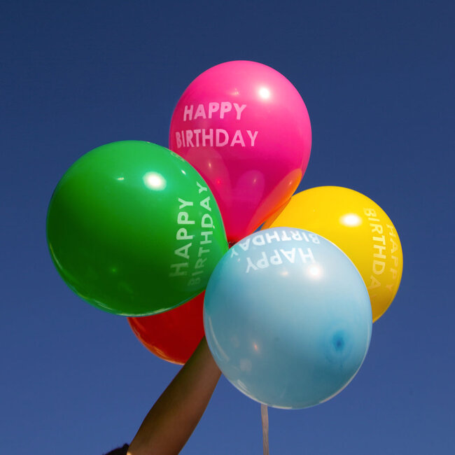 Balloons Happy Birthday rainbow