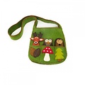 Sjaal met Verhaal Felt Bag with Finger Dolls Bosdieren