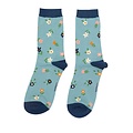 Miss Sparrow Socken Bamboo Tiny Flowers duck egg