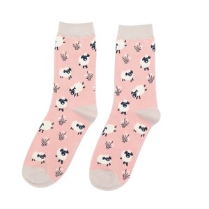 Miss Sparrow Socken Bamboo Leaping Sheep dusky pink