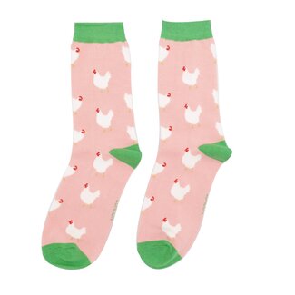 Miss Sparrow Socks Bamboo Hens dusky pink
