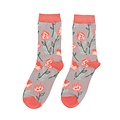 Miss Sparrow Socken Bamboo Abstract Floral grey