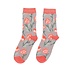 Miss Sparrow Socks Bamboo Abstract Floral grey