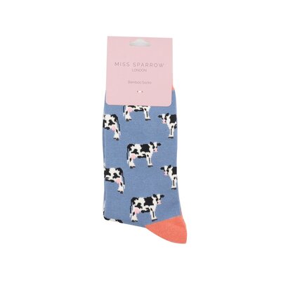 Miss Sparrow Socken Bamboo Cows denim