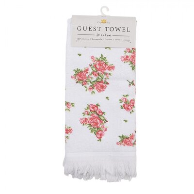 Clayre & Eef Guest towel Bunches of Roses