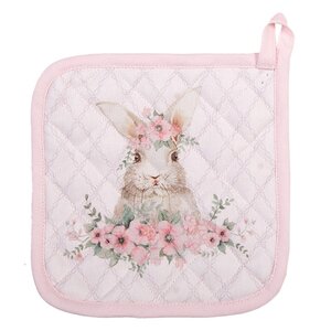 Clayre & Eef Topflappen Rabbit pink