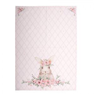 Clayre & Eef Tea towel Rabbit pink