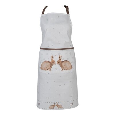 Clayre & Eef Kitchen apron Rabbits & Hearts