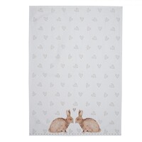 Clayre & Eef Geschirrtuch Rabbits & Hearts