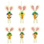 Felt Hanger Haasje met Wortel assorti