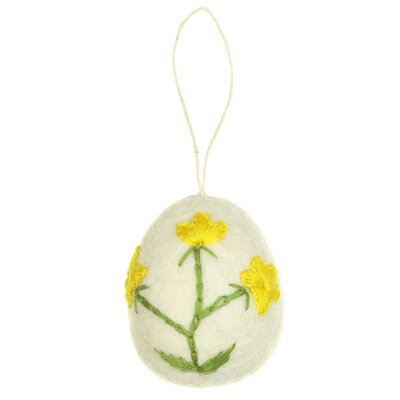 Sjaal met Verhaal Felt Hanger Ei Wildflower assorti